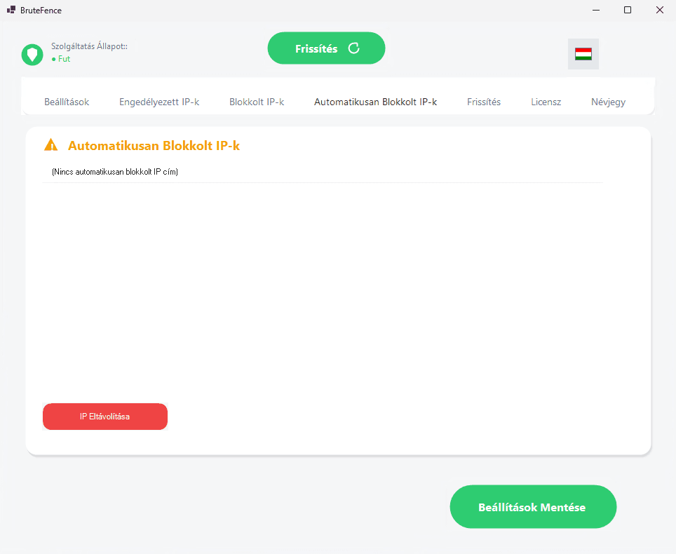 Automatikus IP blokkolás működés közben
