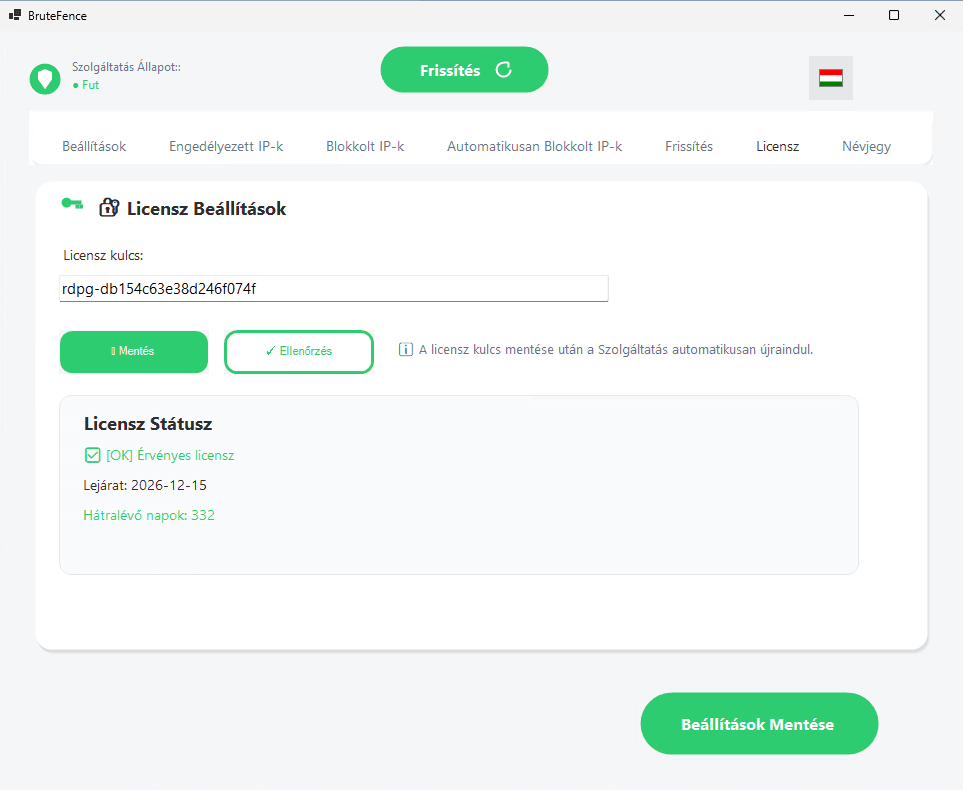 Licenc információk