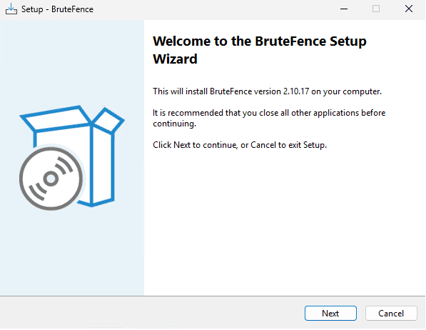 Starting BruteFence installer