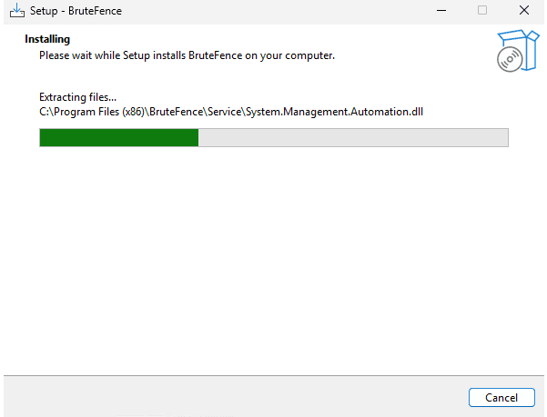 Installation in progress