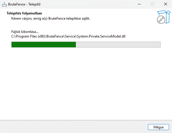 Telepítés folyamatban